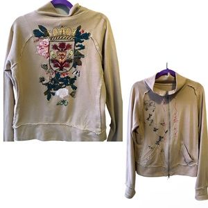 Unique Embroidered Zip-up Sweatshirt